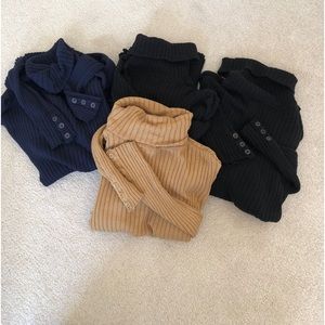 All 4 Charter Club Turtleneck Sweaters. All size Large. 1 Black that is P/L.